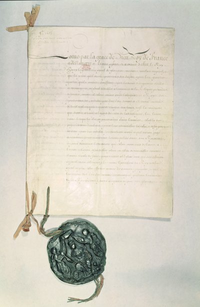 The Edict of Fontainebleau, 18th October 1685 by French School